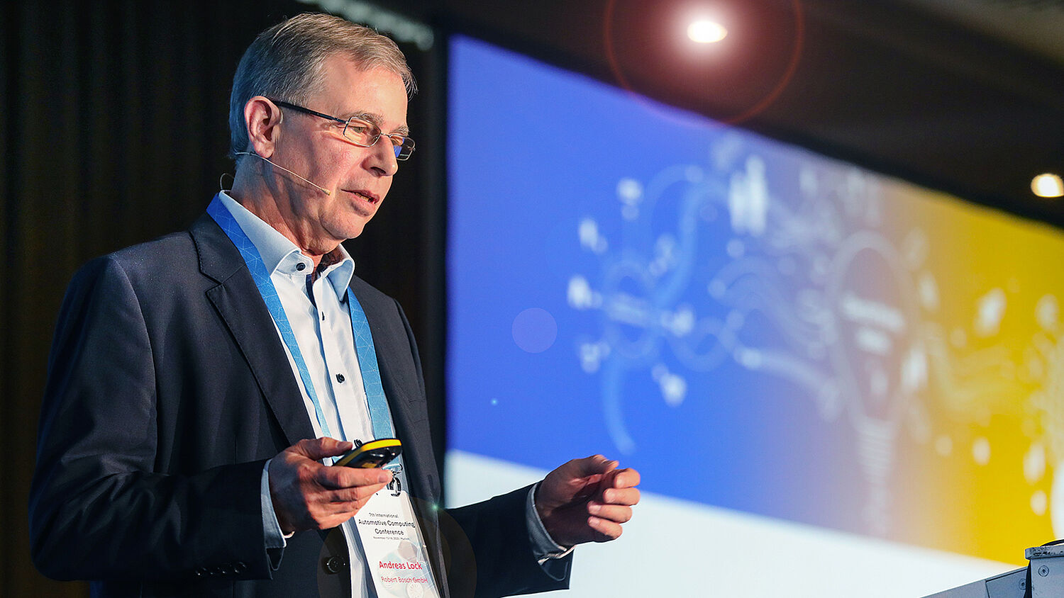 Dr. Andreas Lock speaks at the Automotive Computing Conference 2025